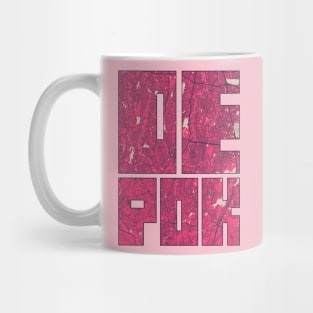 Depok, West Java, Indonesia City Map Typography - Blossom Mug